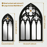 3Pcs Gothic Mirrors Wall Decor