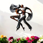 1pc Modern Dancing Couple Metal Wall Art