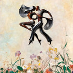 1pc Modern Dancing Couple Metal Wall Art