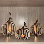 Paintable Wooden Candle Holder
