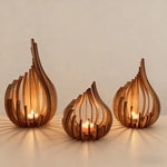 Paintable Wooden Candle Holder