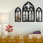 3Pcs Gothic Mirrors Wall Decor