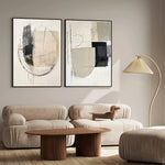Minimalist Geometric Canvas Prints – Set of 2